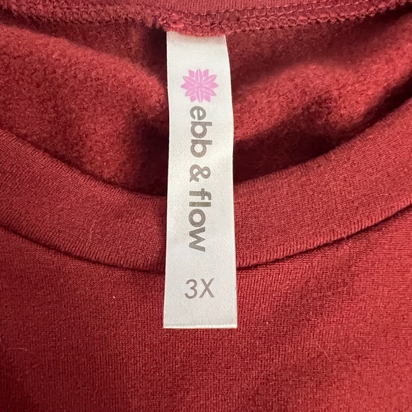 ebb & flow long sleeve high low top size 3X color - Picture 4 of 6